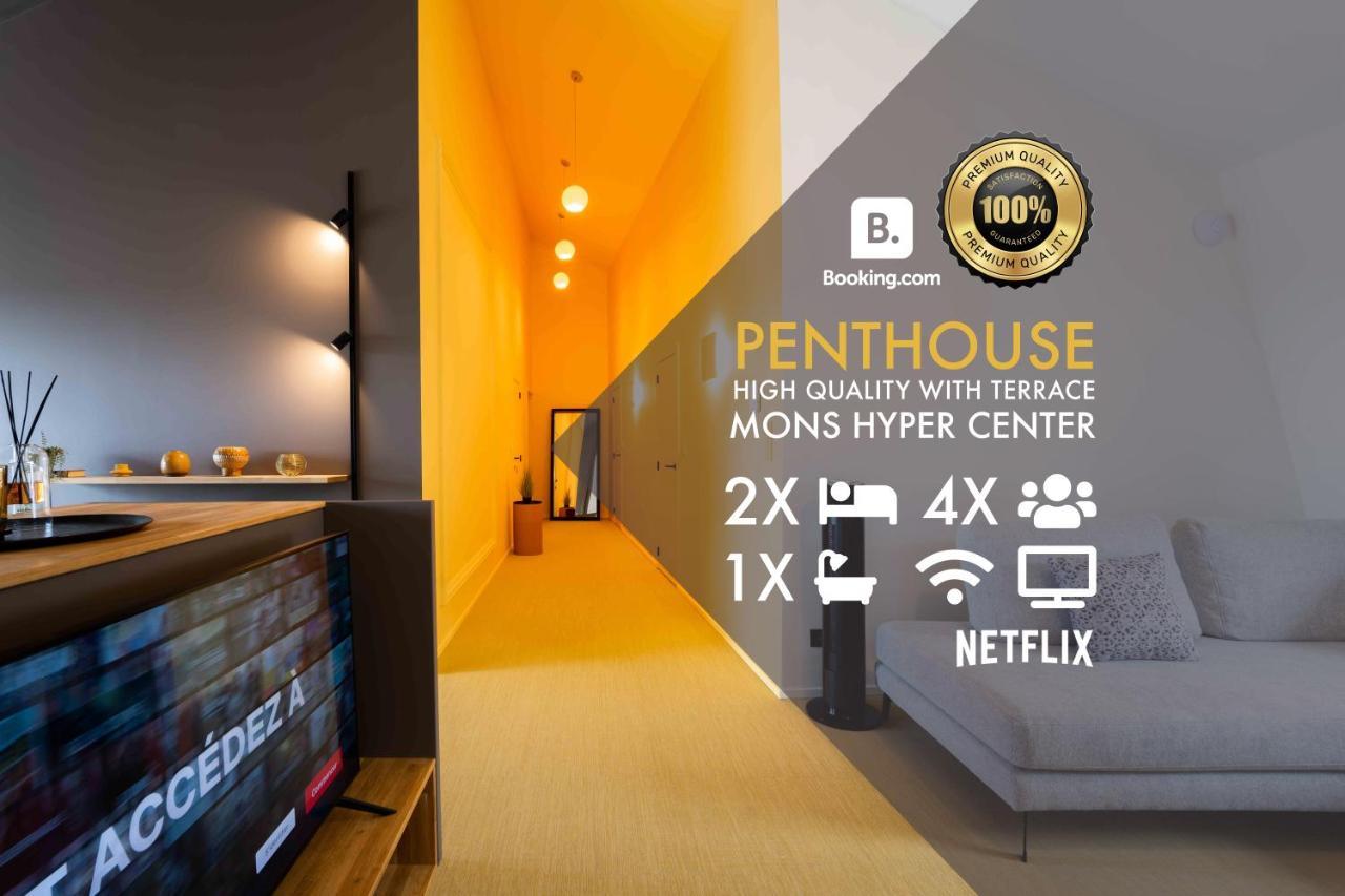 Luxury Penthouse & Terrace - Mons City Center Buitenkant foto